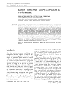 Middle palaeolithic hunting economies in the Rhineland