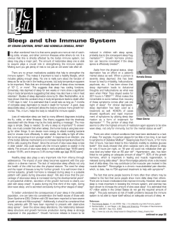 Sleep and the Immune System - American Association of Sleep