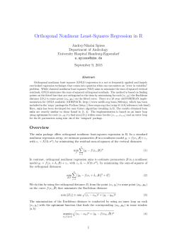 Orthogonal Nonlinear Least