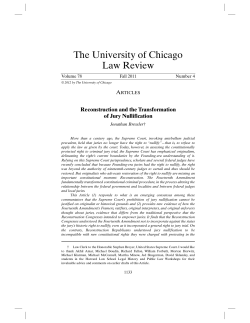 Reconstruction and the Transformation of Jury Nullification