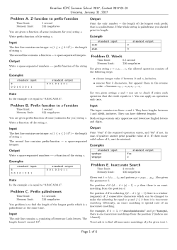 Statements - Brazilian ICPC Summer School