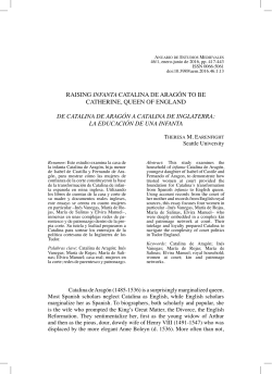 De Catalina de Arag&oacute;n a Catalina de Inglaterra: la educaci&oacute;n de