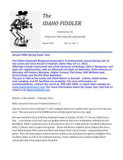 The IDAHO FIDDLER - Idaho Old Time Fiddlers