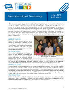 English - AFS World Cafe - AFS Intercultural Programs