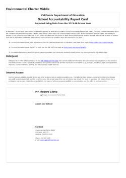 SARC Report - Environmental Charter Middle School