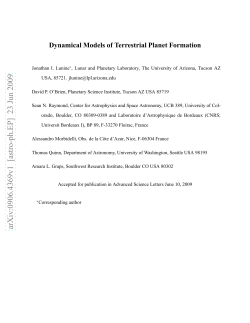 Dynamical Models of Terrestrial Planet Formation