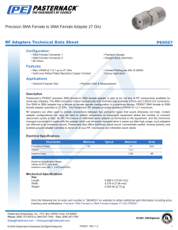 Precision SMA Female to SMA Female Adapter 27 Ghz