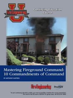 Mastering Fireground Command: 10 Commandments of Command