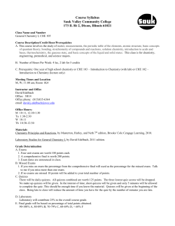 Syllabus - Sauk Valley Community College