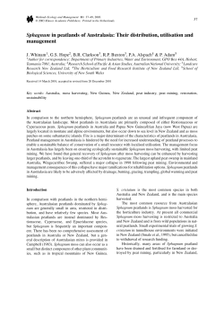 Sphagnum in peatlands