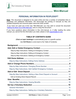 Mini-Manual - University of Vermont