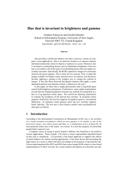 Hue that is invariant to brightness and gamma