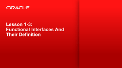 Lesson 1-3: Functional Interfaces And Their Definition