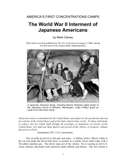 The World War II Interment of Japanese Americans