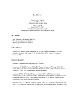 David Cowart - College of Arts and Sciences