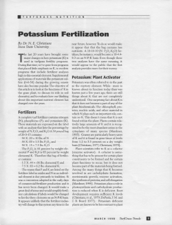 Potassium Fertilization