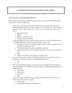 information research practices survey
