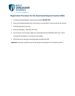 Automated Dispatch System Voice Registration