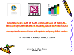 Grammatical class of base word and use of morpho