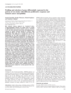 Profiling and selection of genes differentially expressed in the