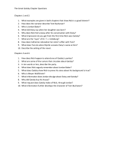 The Great Gatsby Chapter Questions Chapters 1 and 2: 1. What