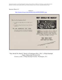 "Why Should We March?" March on Washington fliers, 1941