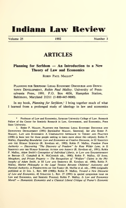 Indiana Law Review - Open Access Journals at IUPUI