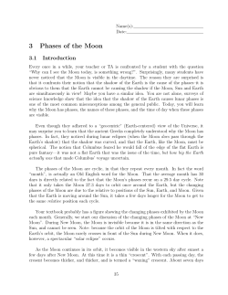 3 Phases of the Moon