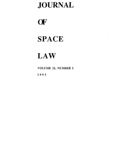 Number 1 - National Center for Remote Sensing, Air, and Space Law