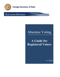 Absentee Voting - Banks County Government