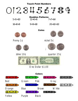 Penny 1¢ nickel 5¢ 25¢ dime 10¢ quarter 25¢ One Dollar $1.00 Red