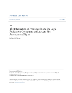 The Intersection of Free Speech and the Legal Profession