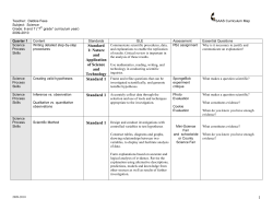 Science Curriculum Map