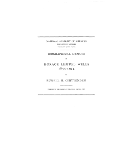 horace lemuel wells i855-j924 - National Academy of Sciences