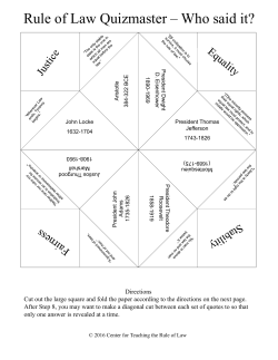 Quotes Quizmaster - Center for Teaching the Rule of Law