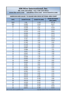 american wire gauge to square mm cross sectional area chart