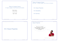 Closure Properties and Decidability