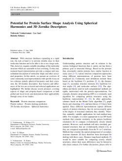 Potential for Protein Surface Shape Analysis