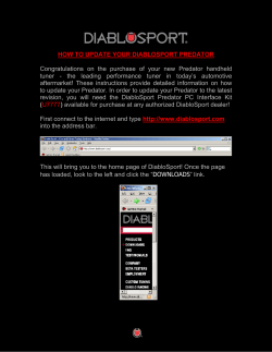 HOW TO UPDATE YOUR DIABLOSPORT PREDATOR