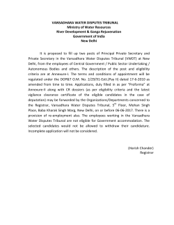 Filling up two posts of Principal Private Secretary and Private