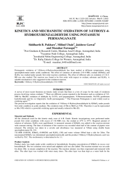 kinetics and mechanistic oxidation of 3-ethoxy-4