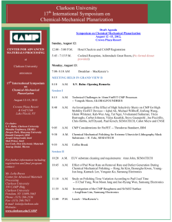Agenda - Clarkson University