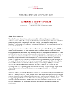 3rd Annual Symposium - Armenise