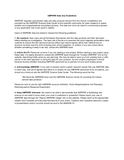 AMPERE Data Use Guidelines AMPERE magnetic perturbation data