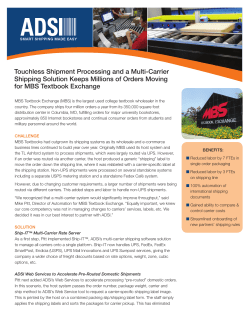 Touchless Shipment Processing and a Multi