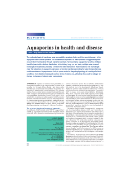 Aquaporins in health and disease