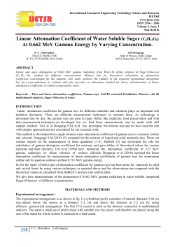 Linear Attenuation Coefficient of Water Soluble Suger (C6H12O6) At