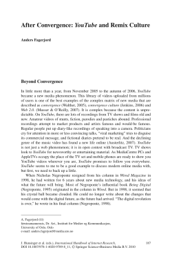 After Convergence: YouTube and Remix Culture