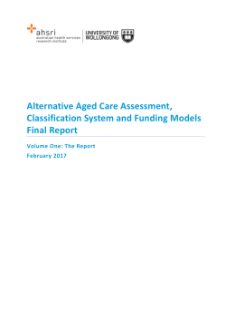 Alternative Aged Care Assessment, Classification System and