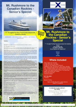 Mt. Rushmore to the Canadian Rockies - Senior`s Special
